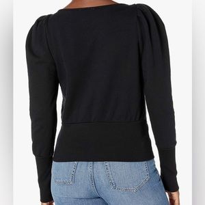 Adriano Goldschmied Black Walker Puff Shoulder Sweatshirt